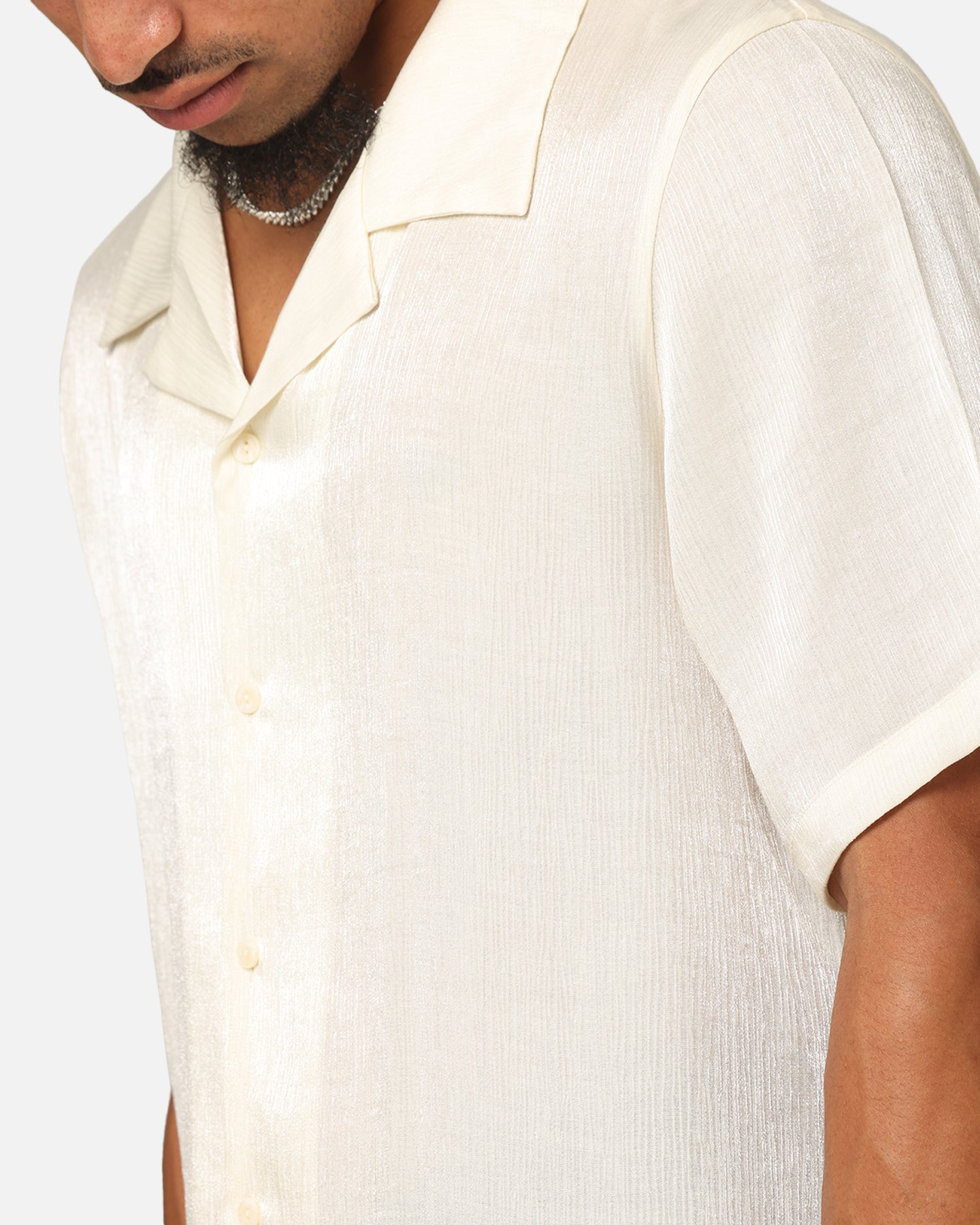 XXIII Diamond Button Up Shirt Off White