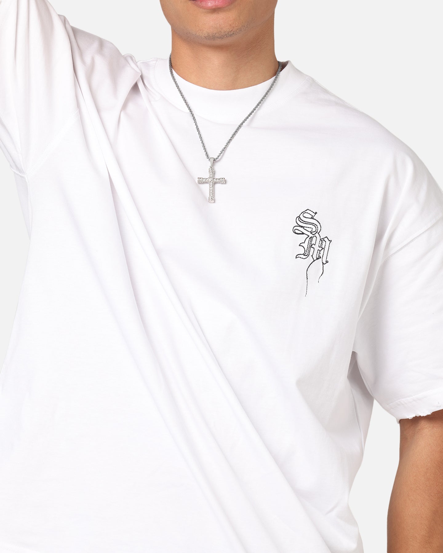 Saint Morta Fray Boxy T-Shirt White