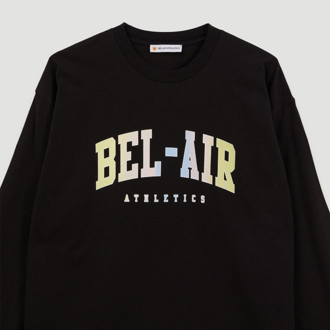 Bel-Air Athletics Men College L/S T-Shirt Pastel Black