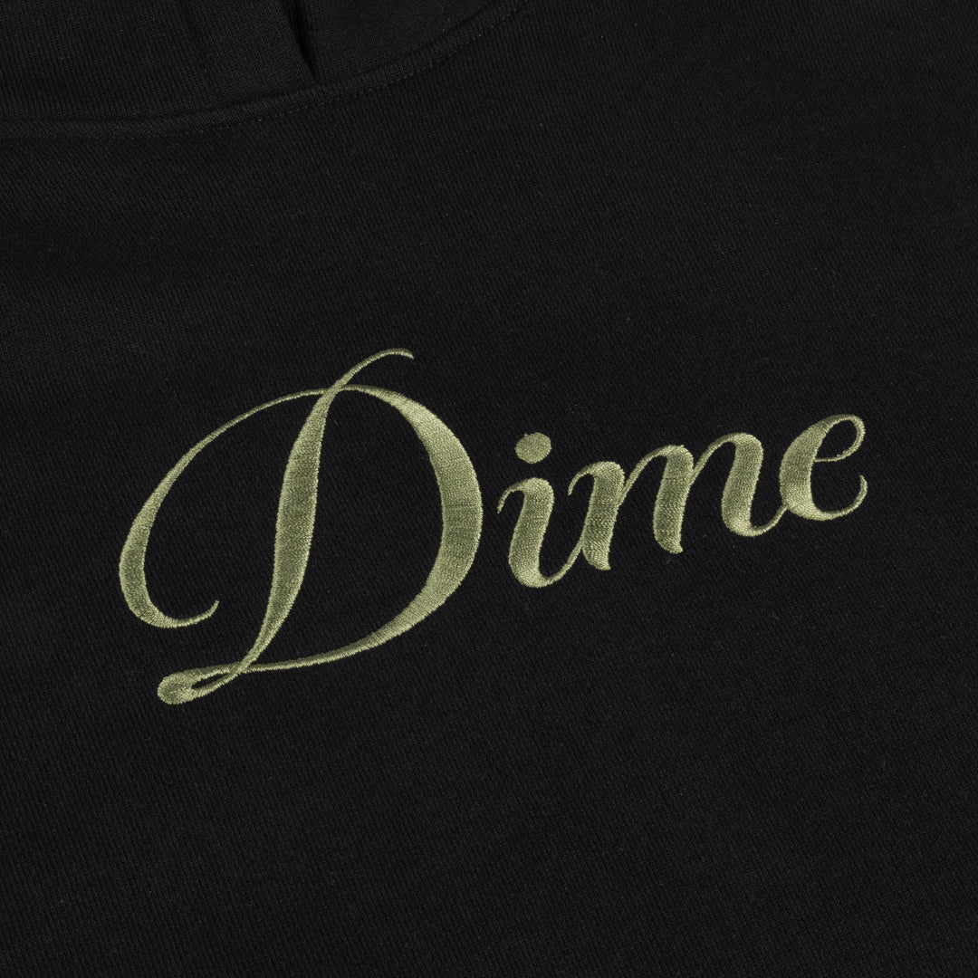 Dime Cursive Hoodie Black