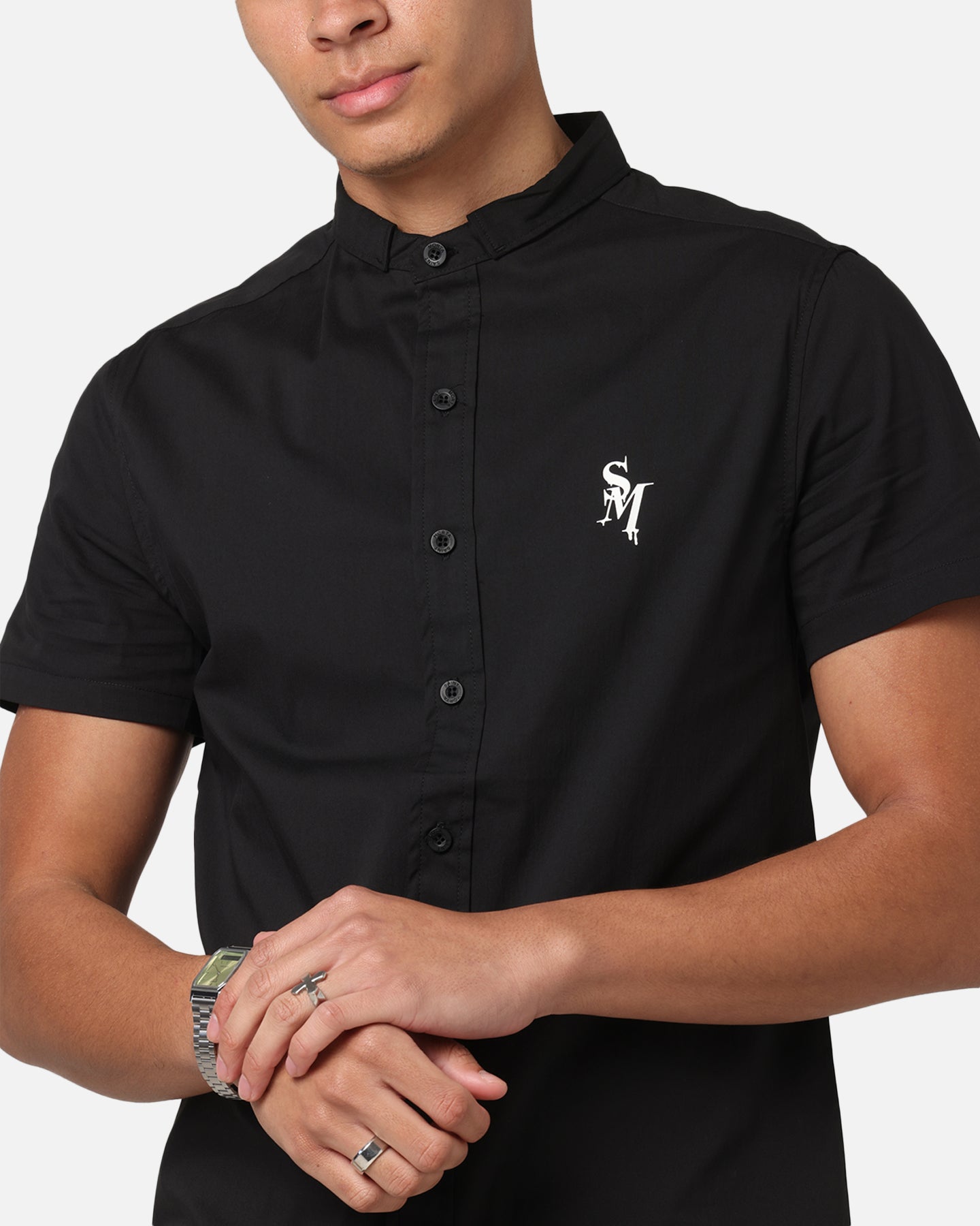 Saint Morta Alpha Homora Slimfit Shirt Black/Black
