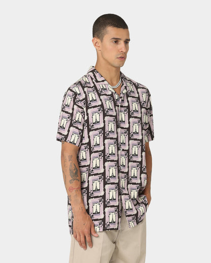 Carre Parisian Rugu Short Sleeve Button Up Shirt Multi-coloured