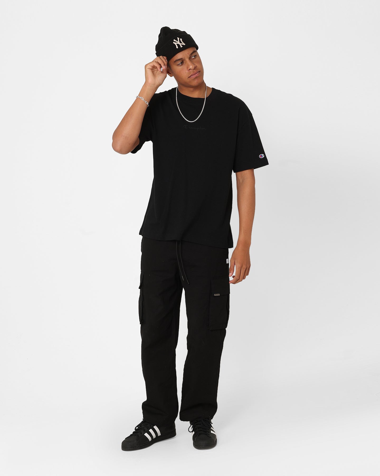 Champion Heritage New Script T-Shirt Black