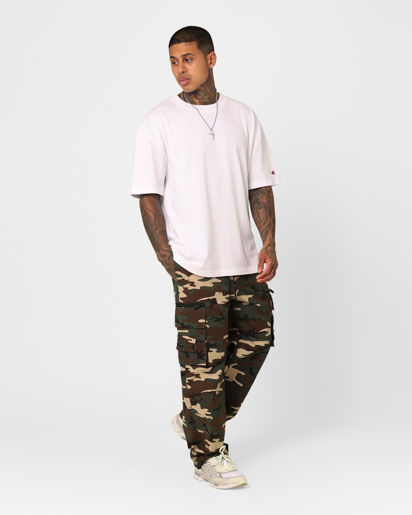 Champion Heritage New Script T-Shirt White