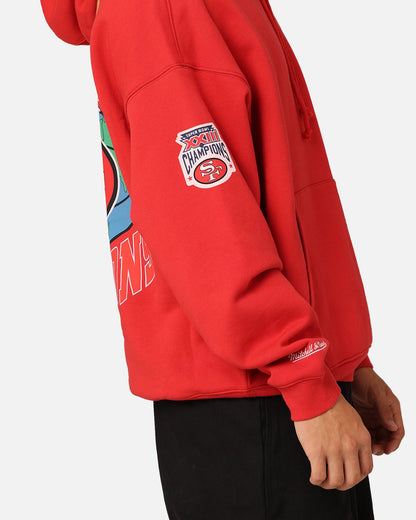 Mitchell & Ness San Francisco 49ers Super Bowl World Hoodie Faded Red