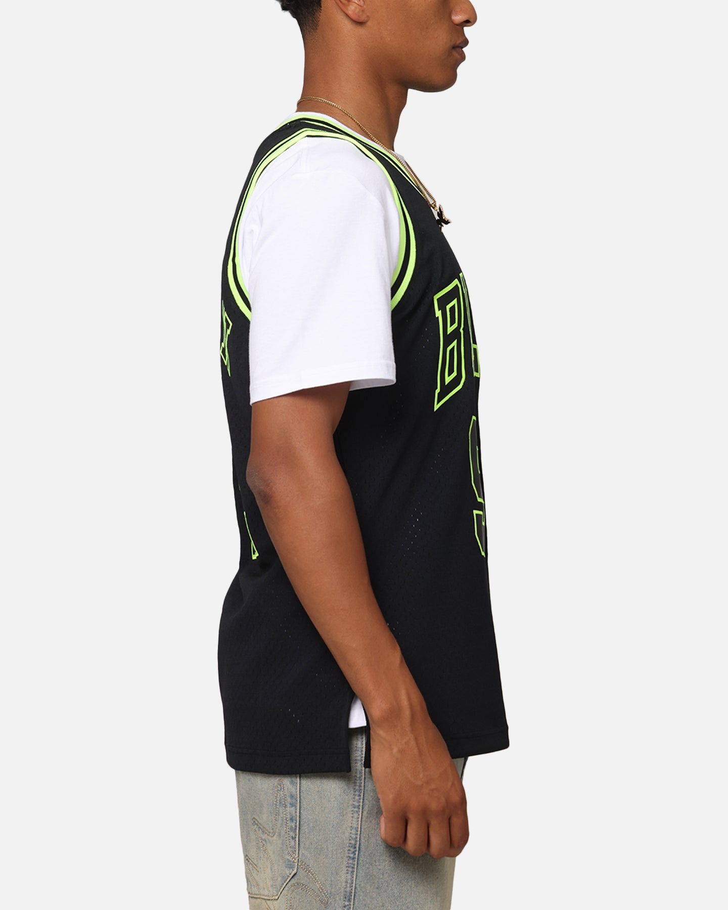 Mitchell & Ness Chicago Bulls Dennis Rodman 'Volt' 1995 Swing Jersey Black/Yellow