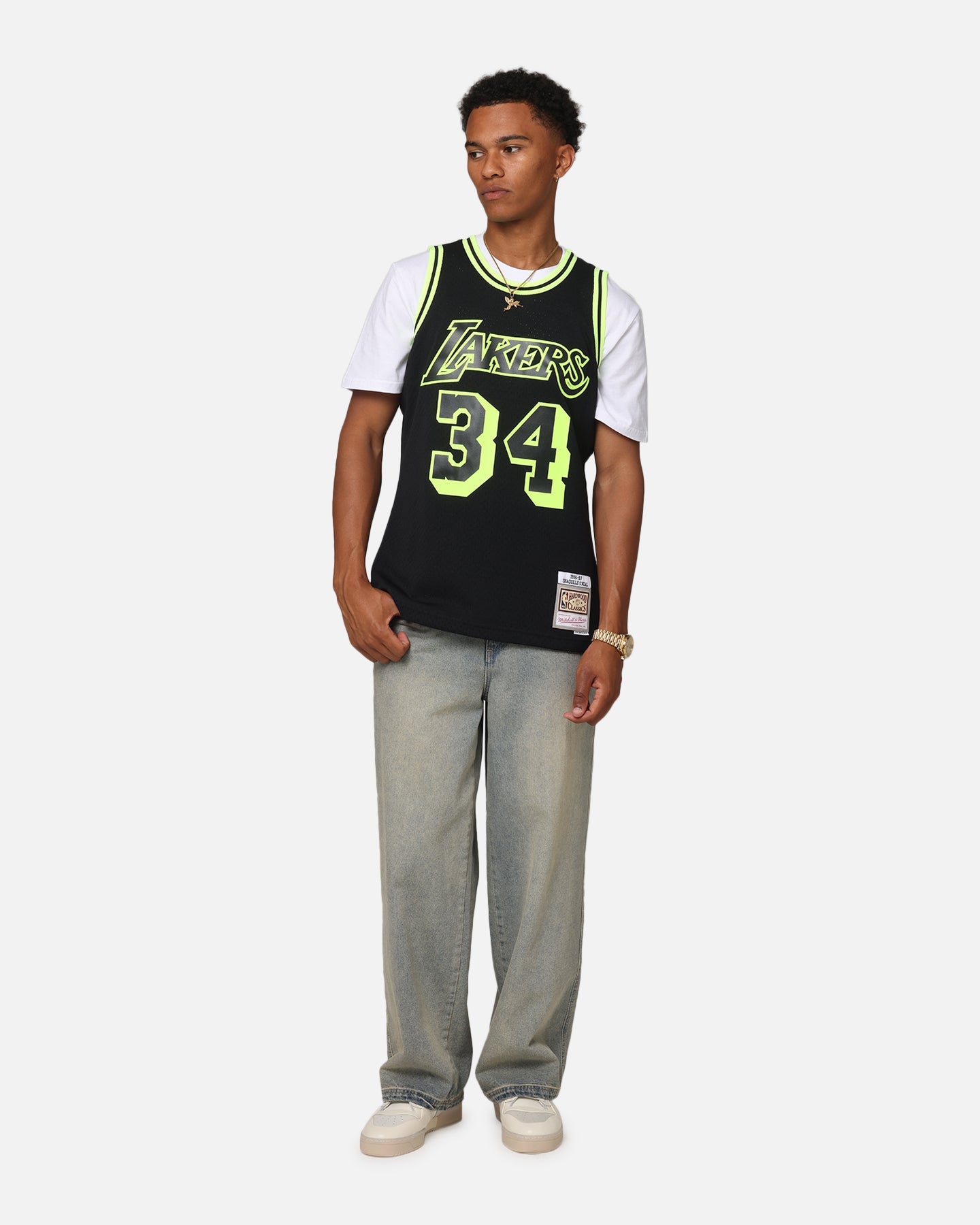 Mitchell & Ness Los Angeles Lakers Shaquille O'Neal 'Volt' 1996 Swing Jersey Black/Yellow