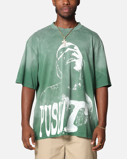 Pusha T Pusha T Hem Vintage T-Shirt Washed Green