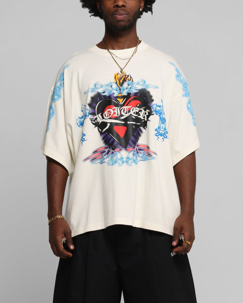Loiter Hearts T-Shirt Off White