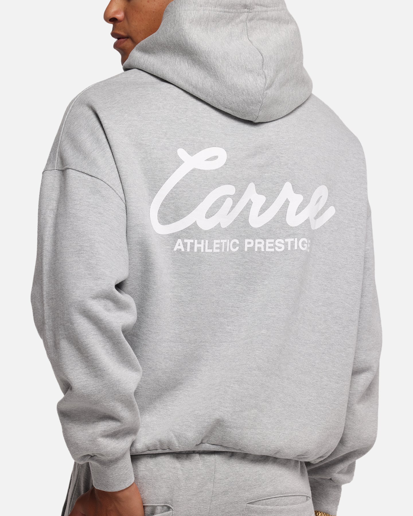 Carre Prestige Script Hoodie Grey Marle