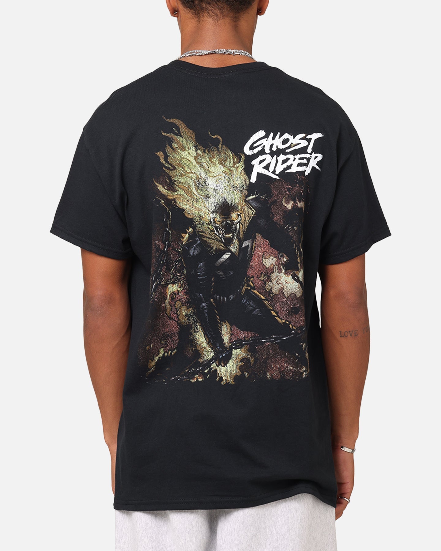 Goat Crew Marvel Ghost Rider Fire T-Shirt Black