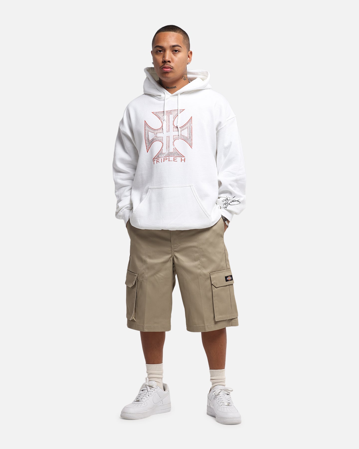 Culture Kings X WWE Triple H Wrestlemania XLI Premium Hoodie White