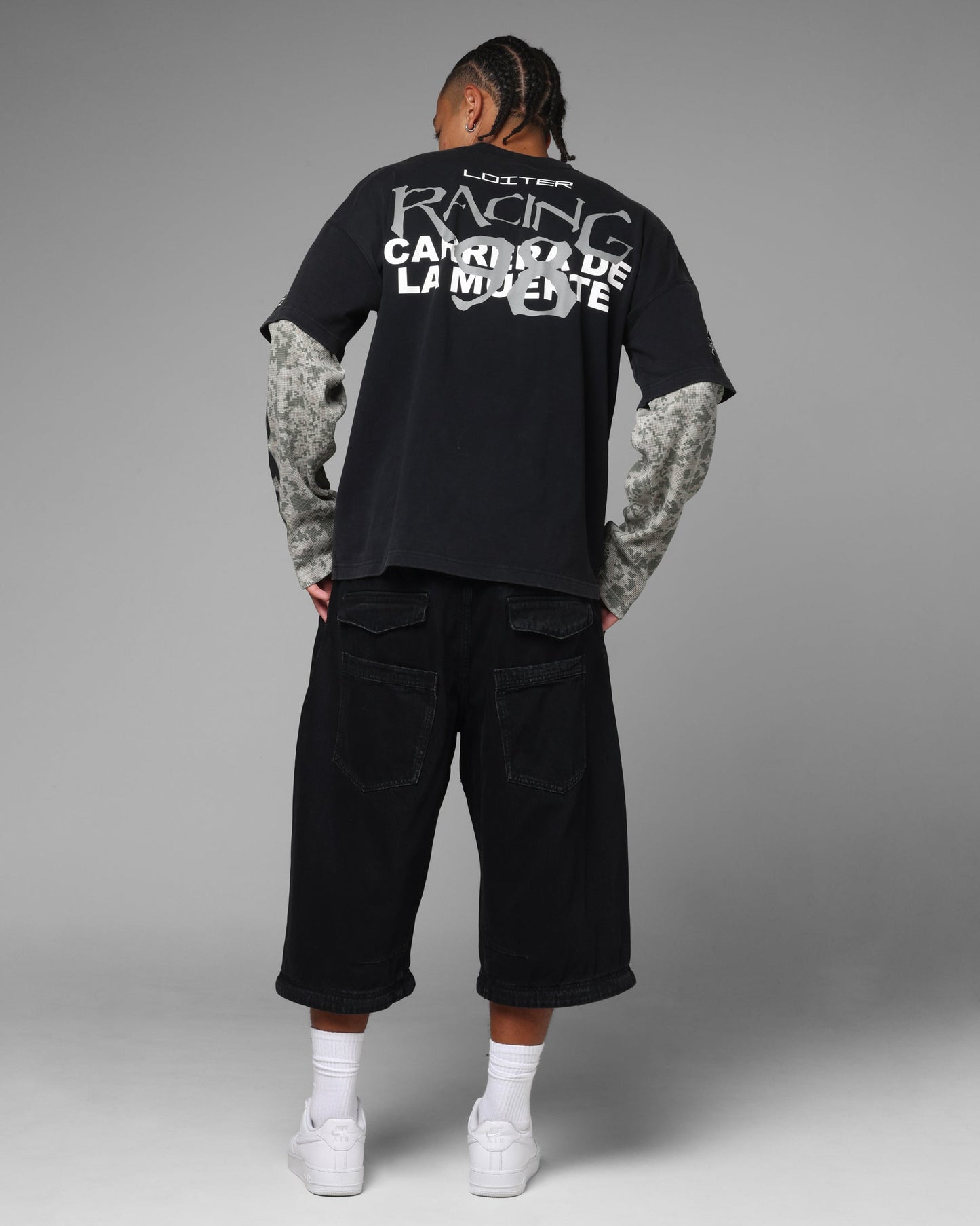 Loiter Performance Layered Long Sleeve T-Shirt Black