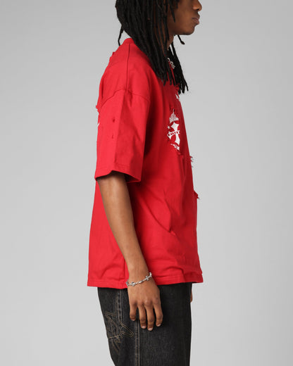 Loiter Destruction T-Shirt Red