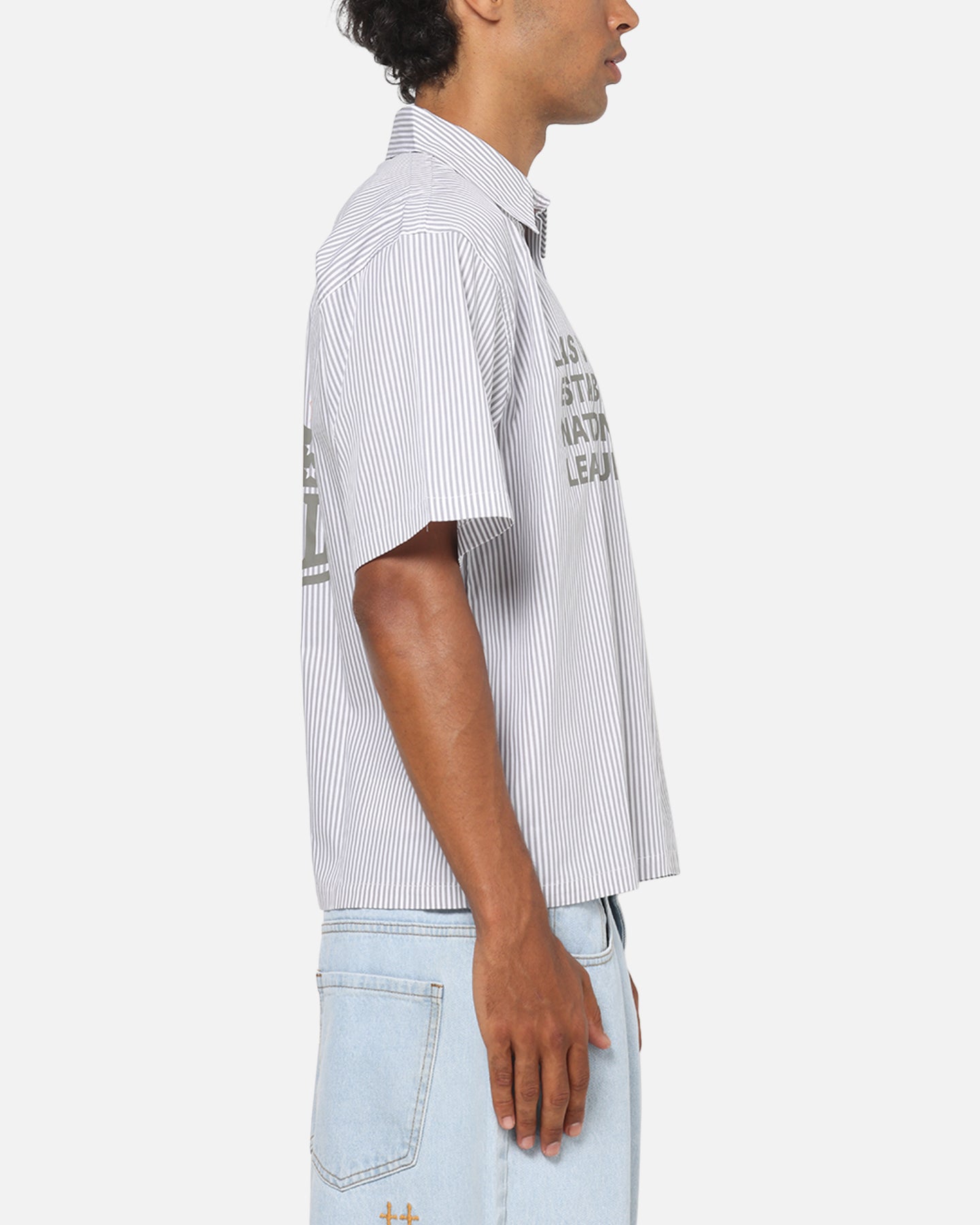 Majest Athletic Las Vegas Raiders Graphic Boxy Shirt White/Navy