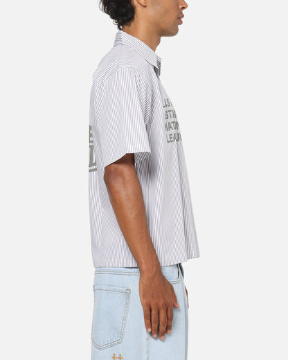 Majest Athletic Las Vegas Raiders Graphic Boxy Shirt White/Navy