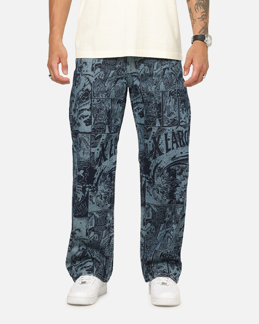 X-Large Comic Denim Pants Indigo