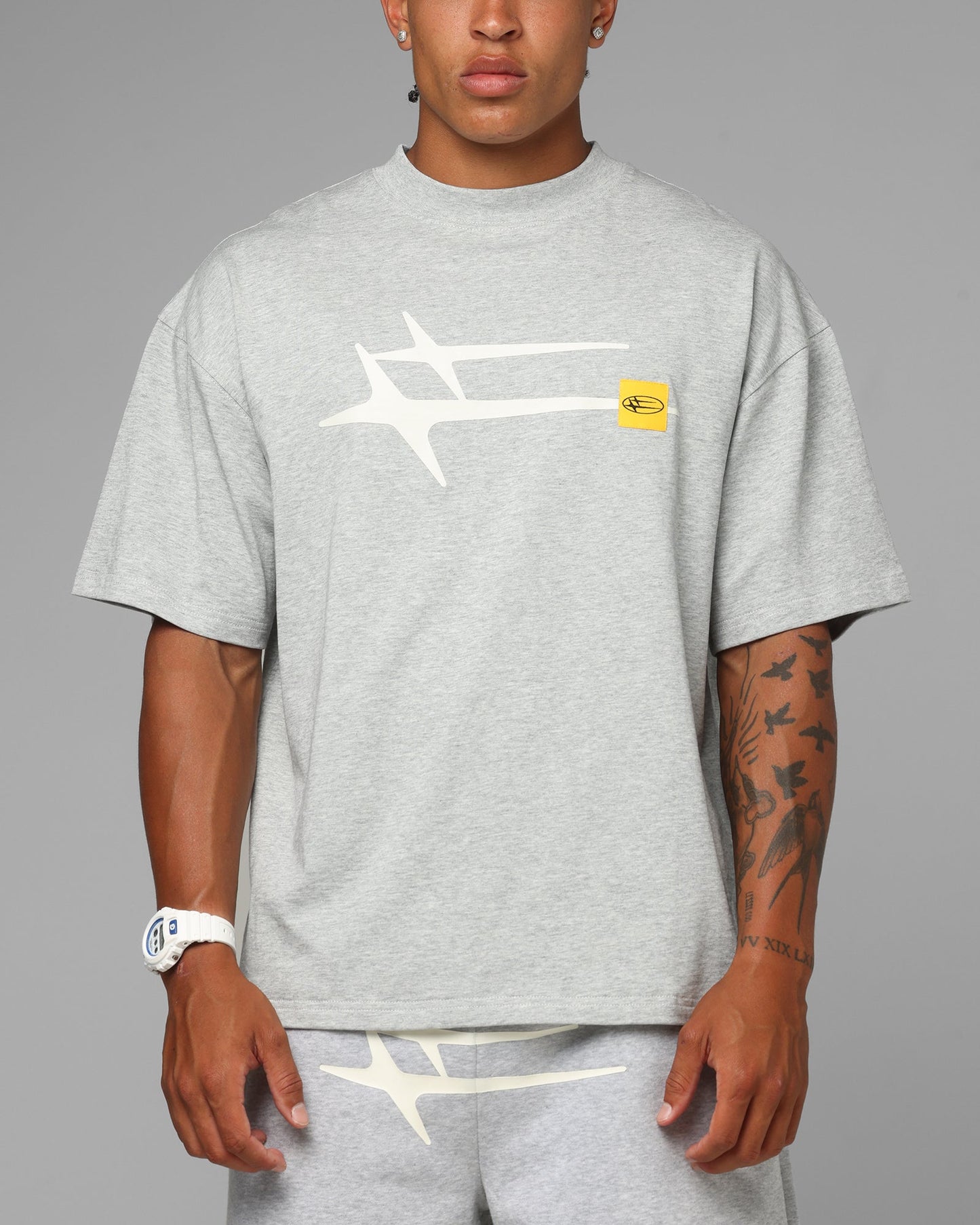 Loiter Hybrid Premium T-Shirt Grey Marle
