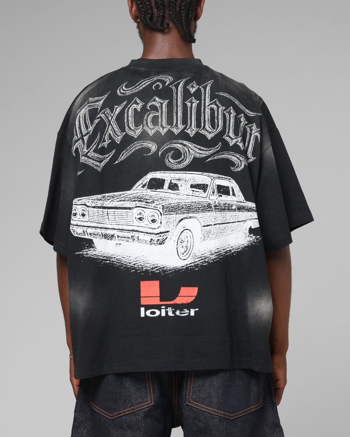 Loiter Lowrider Vintage T-Shirt Washed Black