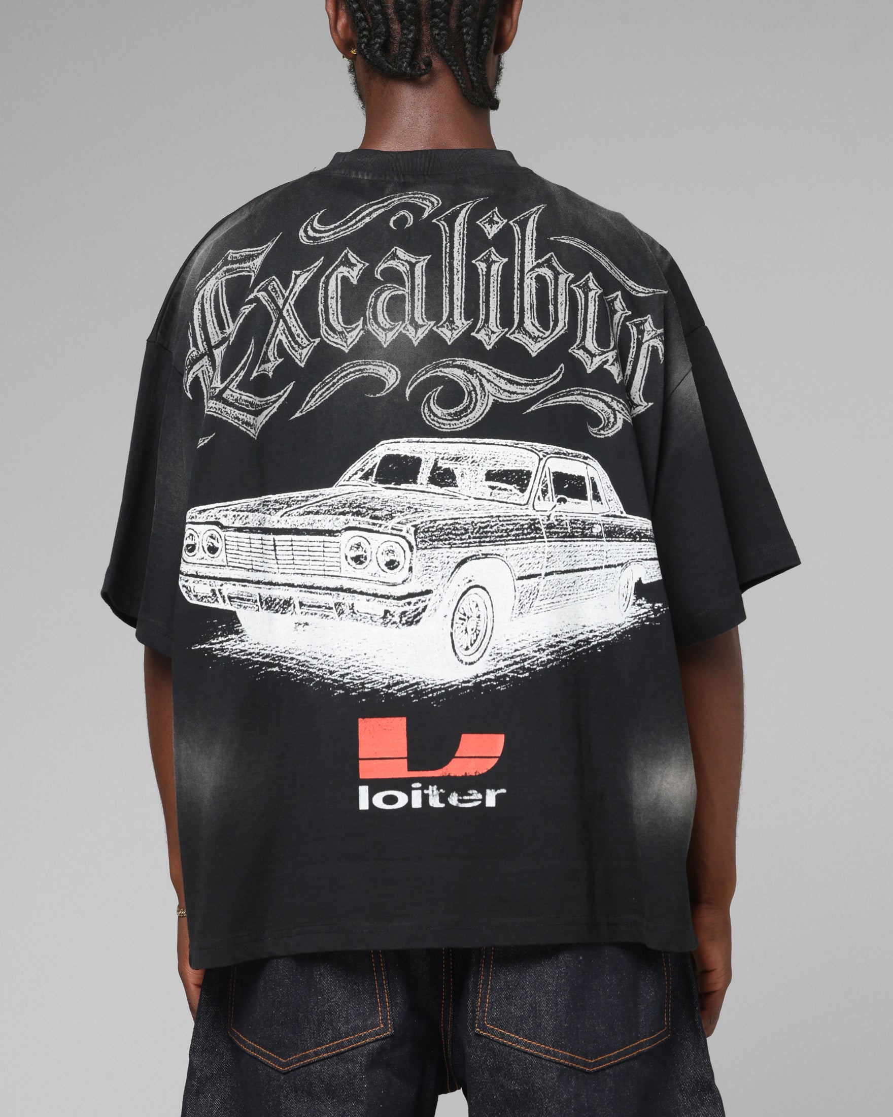 Loiter Lowrider Vintage T-Shirt Washed Black