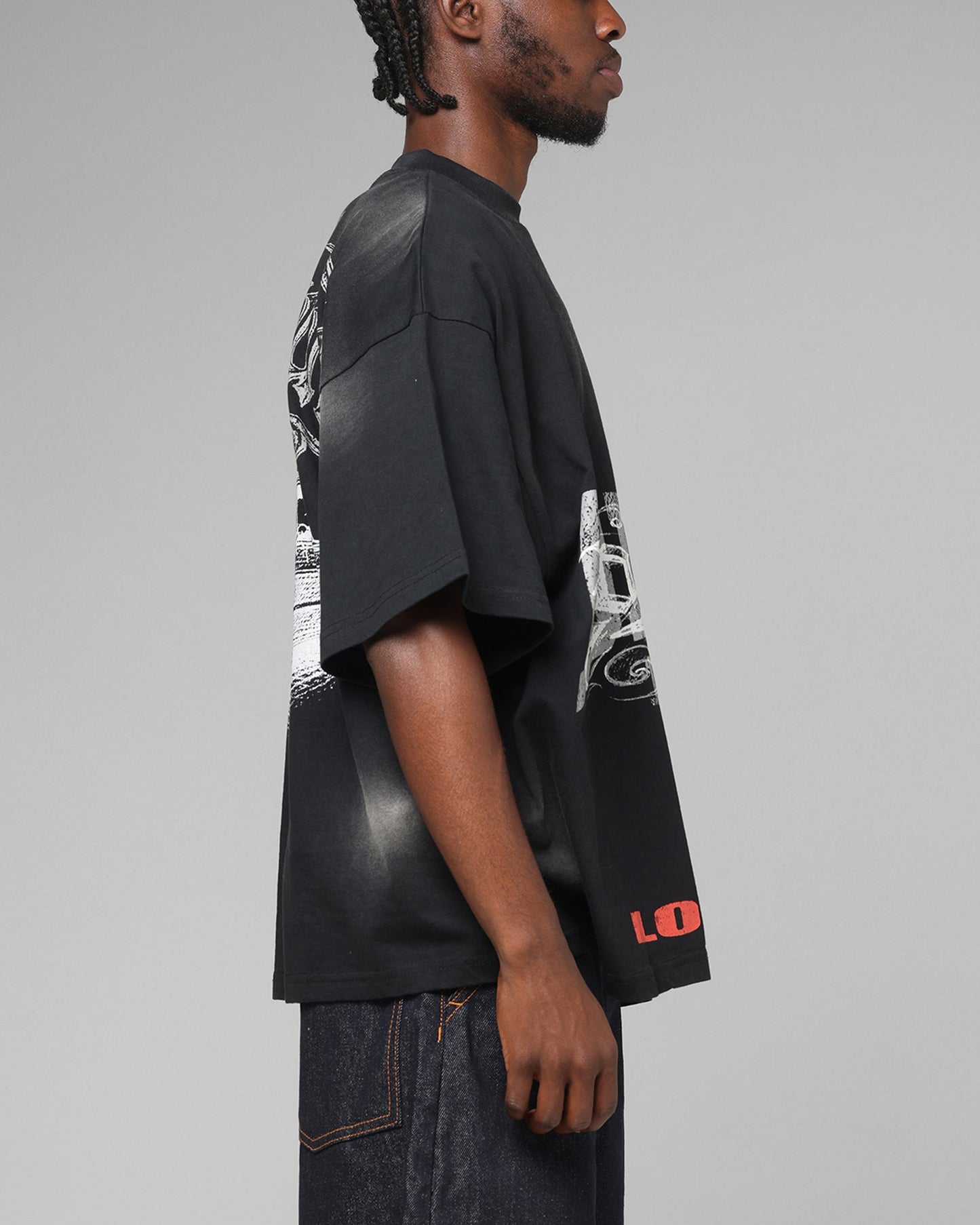 Loiter Lowrider Vintage T-Shirt Washed Black