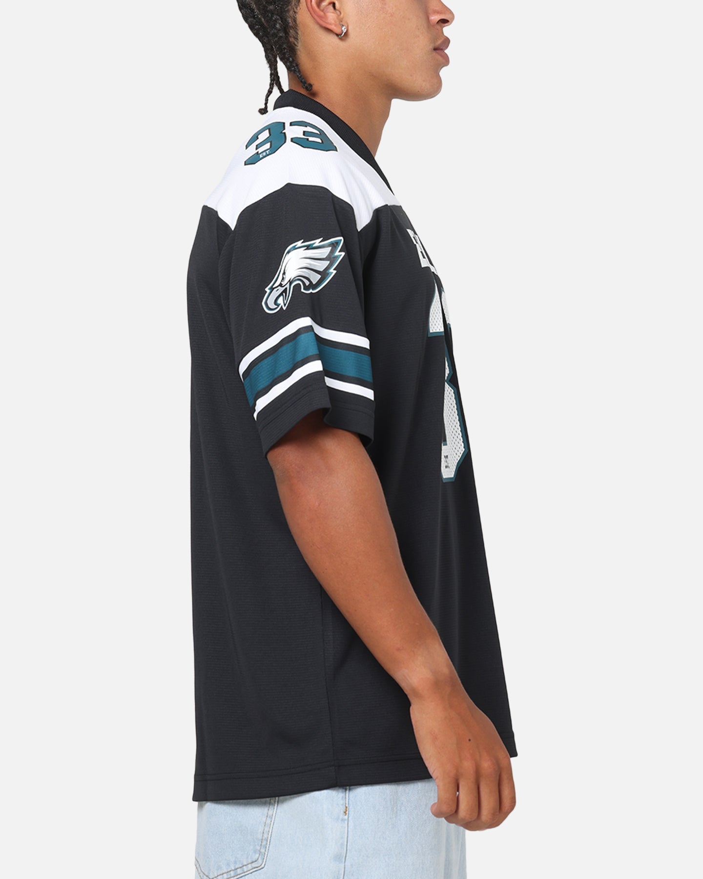 Majestic Athletic Philadelphia Eagles Glenver Mesh Oversized T-Shirt Black