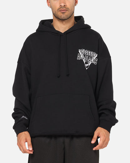 Mitchell & Ness All Blacks Rugby Union Classic Silver Fern Hoodie Solid Black