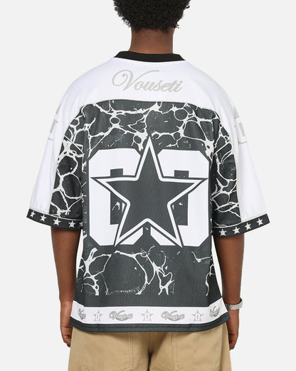 Vouseti V-Neck Football Jersey Black