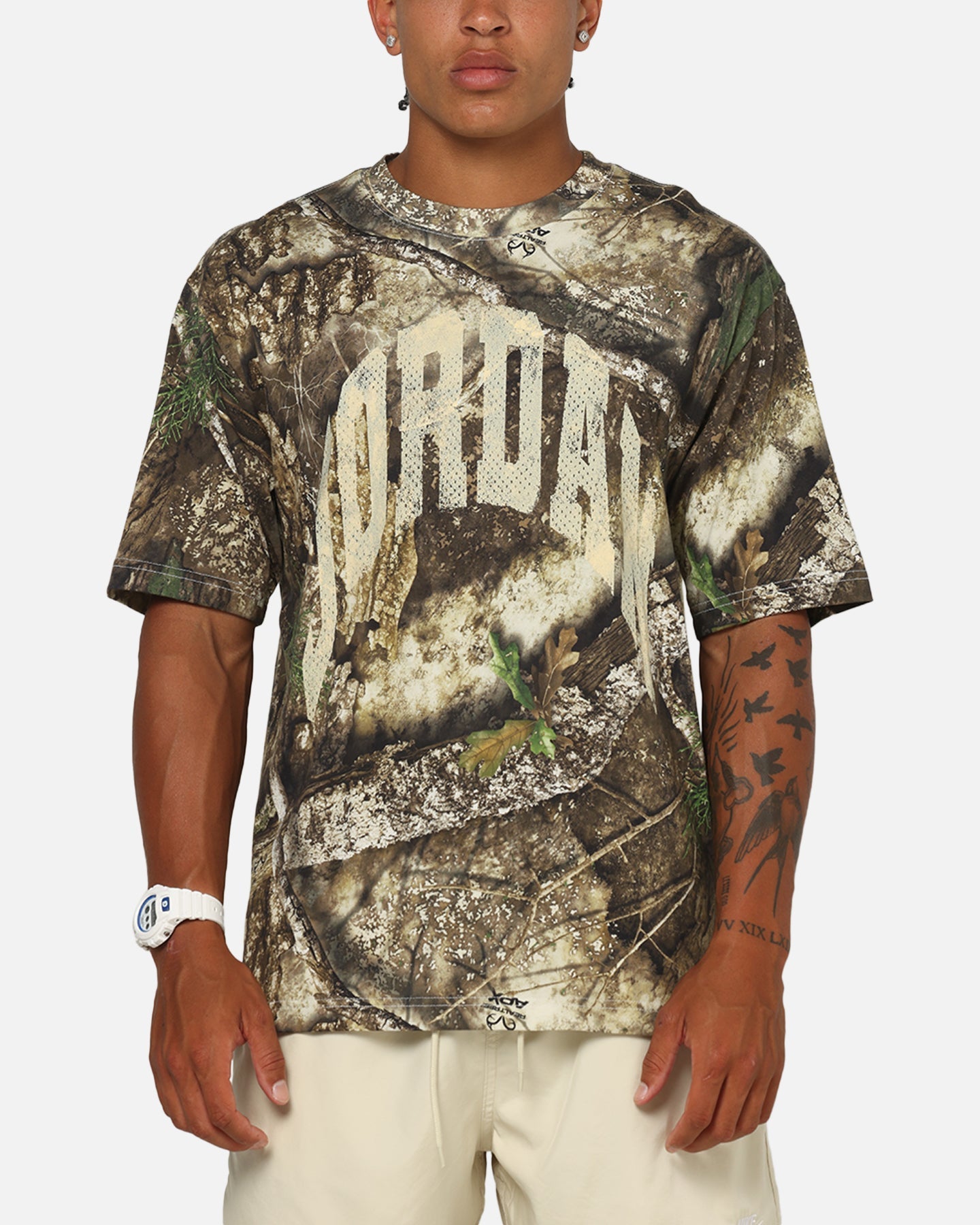 Jordan Brooklyn Real Tree All Over Print Crewneck T-Shirt Sail/Sail
