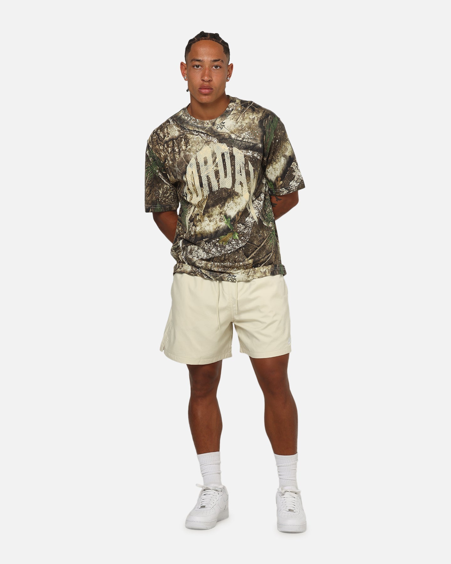 Jordan Brooklyn Real Tree All Over Print Crewneck T-Shirt Sail/Sail