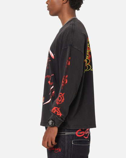 73Studio X Diablo Halloween Evil Is Coming Back Long Sleeve T-Shirt Vintage Black