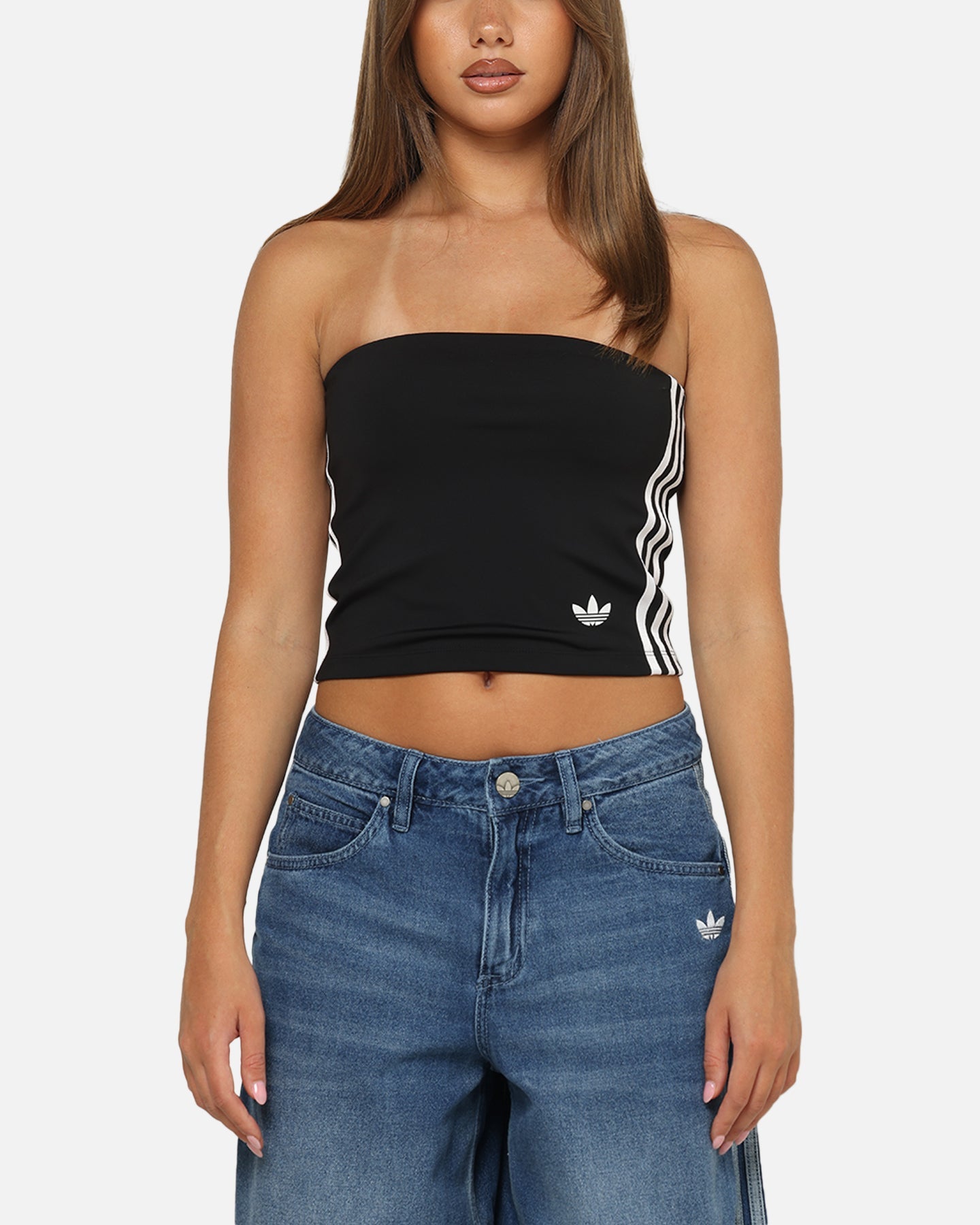 Adidas Women's 3-Stripes Tube Top Black/White