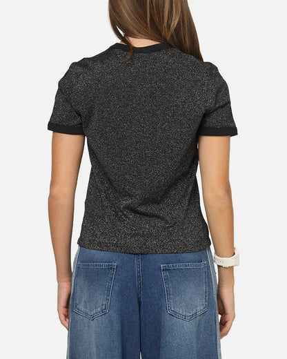 Adidas Women's Lurex Cali T-Shirt Black