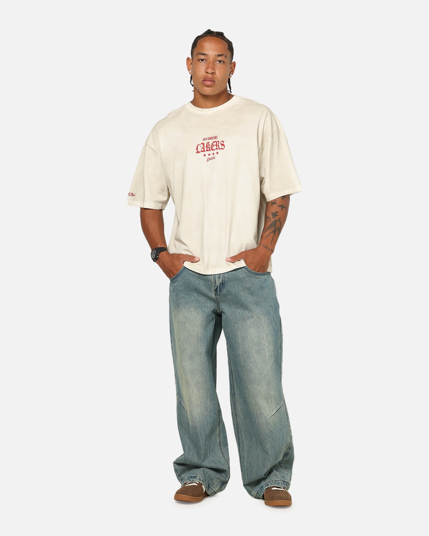 Mitchell & Ness Los Angeles Lakers Star T-Shirt Vintage White