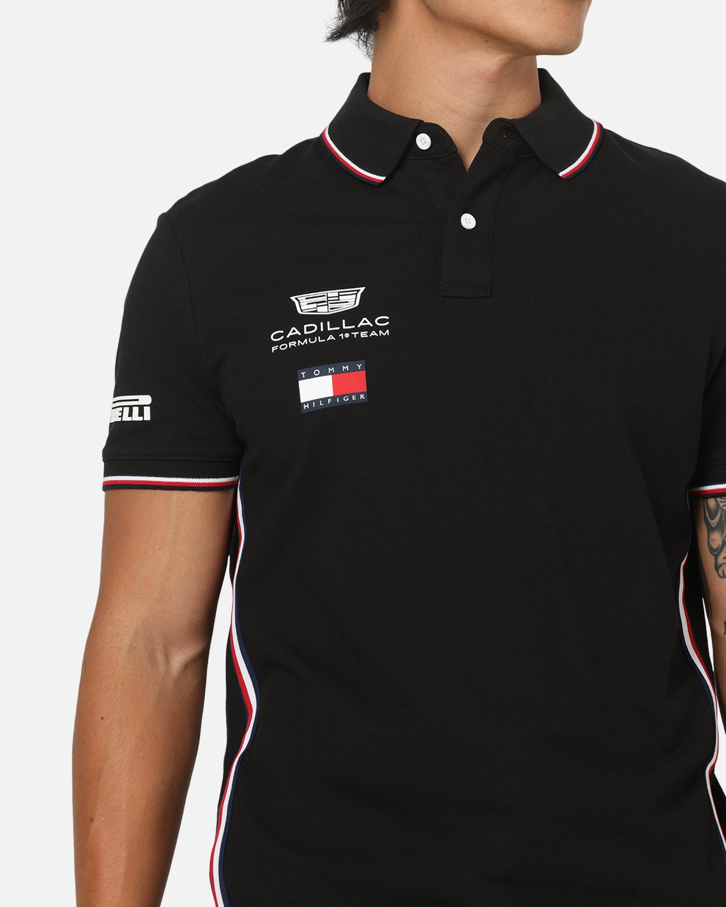 Tommy Hilfiger X Cadillac Formula 1 Team Replica Polo Shirt Black
