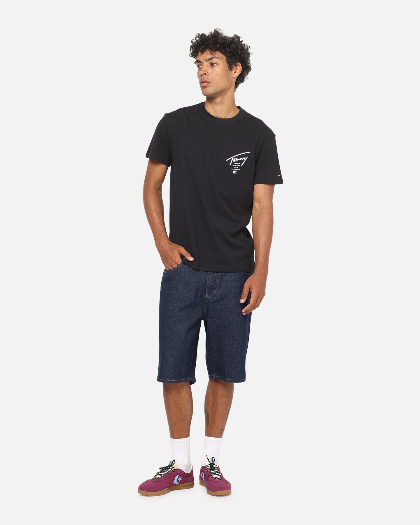 Tommy Jeans Regular Sign City T-Shirt Black