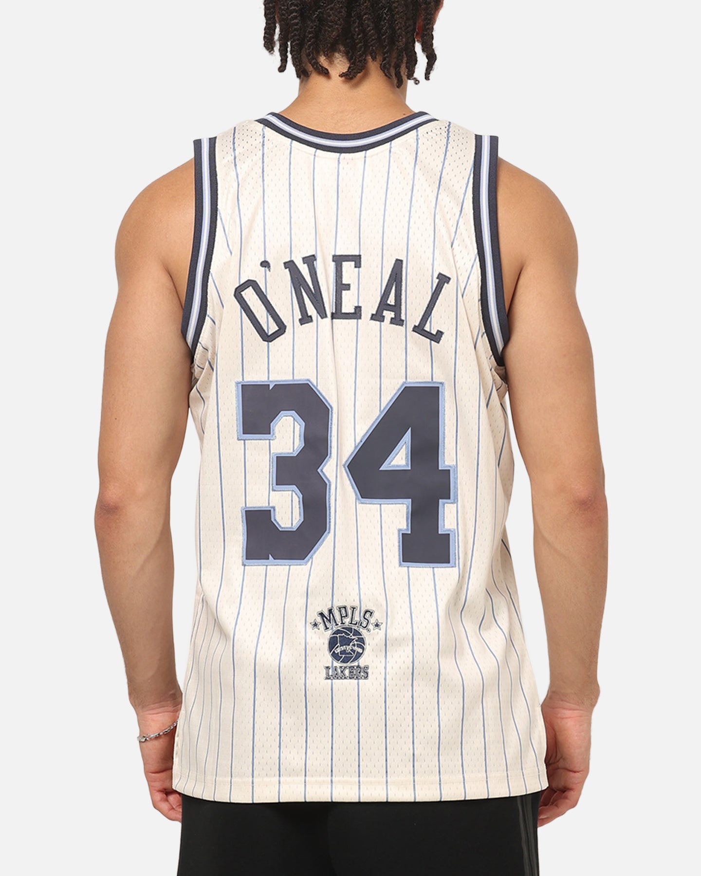 Mitchell & Ness Los Angeles Lakers Shaquille O'Neal #34 Playoff Energy Swingman Jersey Off White