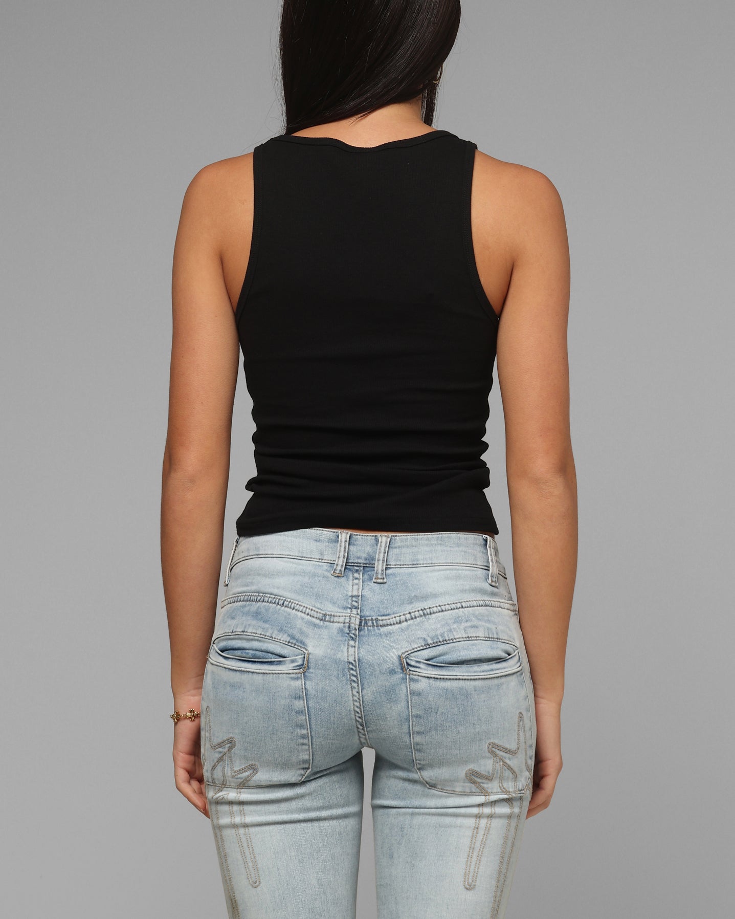 Loiter Women's Hybrid Scoop Neck Tank Black/Black