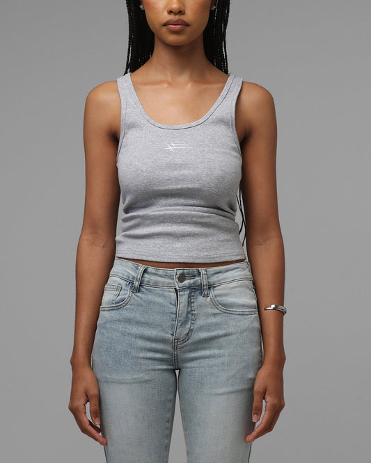 Loiter Women's Hybrid Scoop Neck Tank Grey Marle