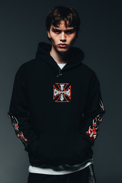 West Coast Choppers Forever Flames Hoodie Black