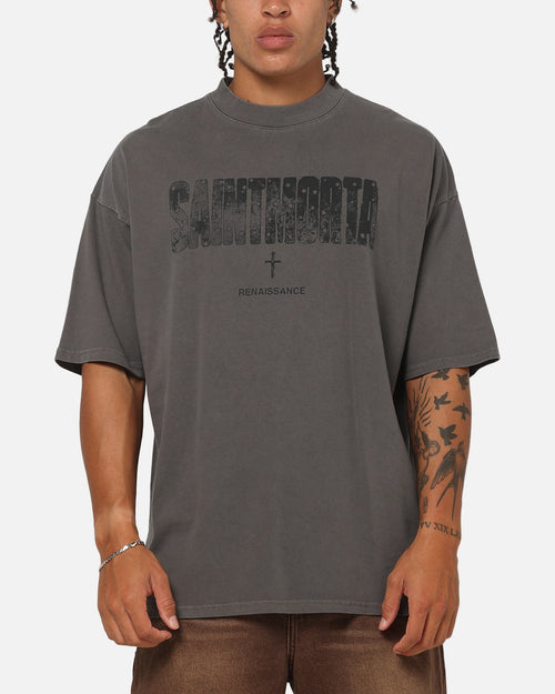 Saint Morta Exile Boxy T-Shirt Washed Charcoal