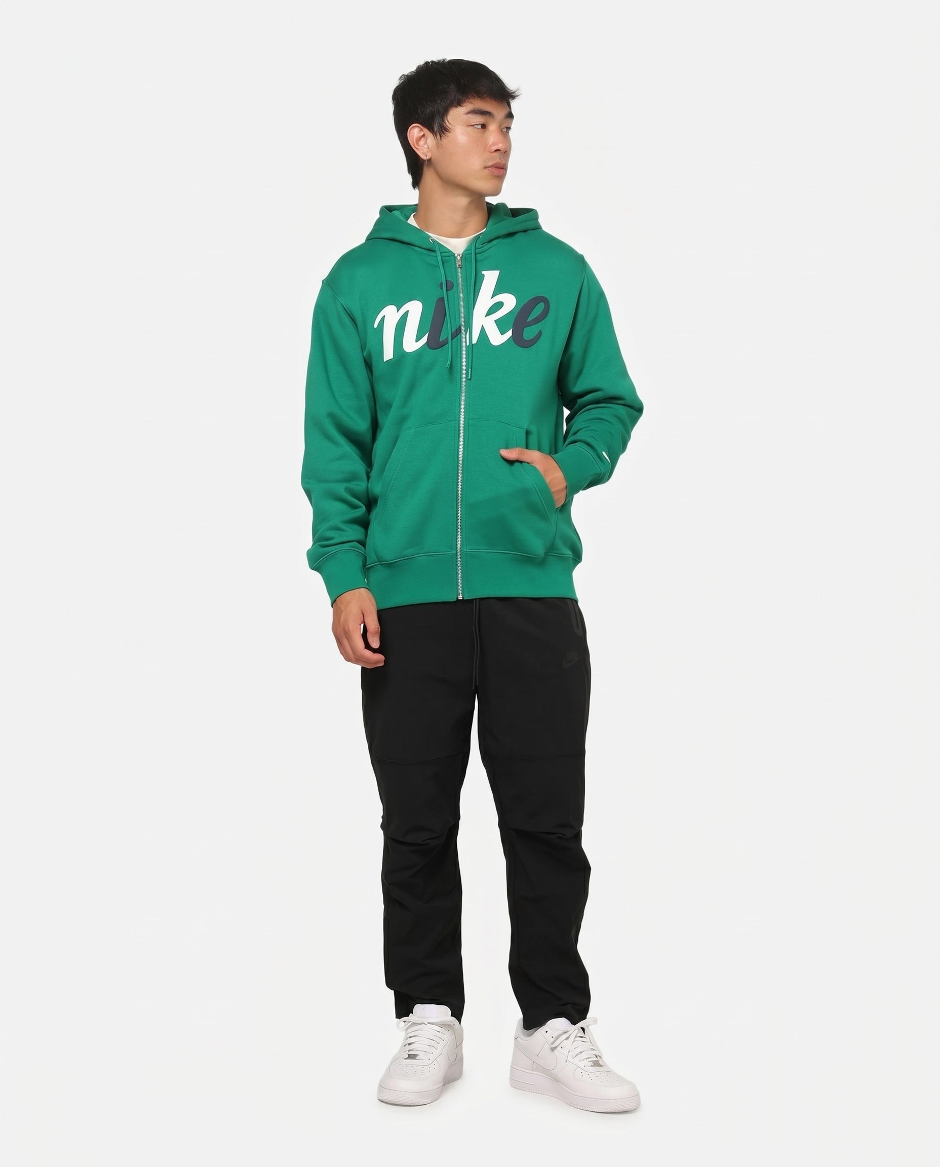 Nike Sportswear Club Fleece Full-Zip Hoodie Malachite Green
