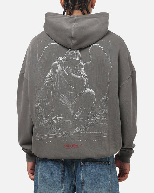 Saint Morta Divine Duty X Hoodie Washed Charcoal
