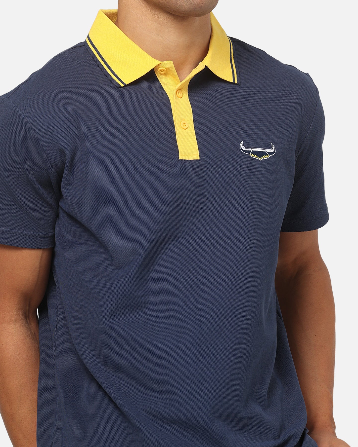 Bleacher Athletic North Queensland Cowboys NRL Adult Golf  Polo T-Shirt Navy
