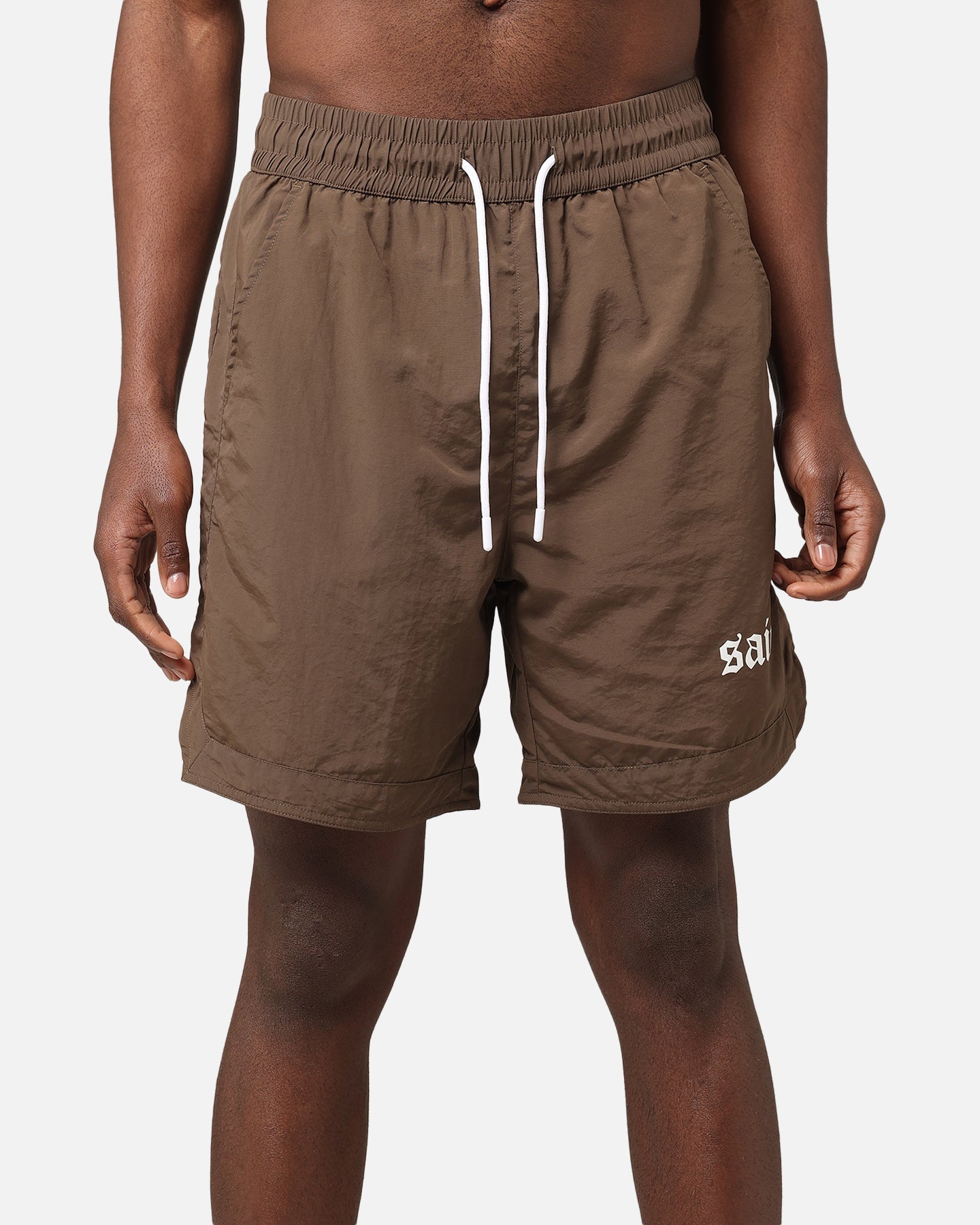 Saint Morta Gothic Nylon Shorts Chocolate