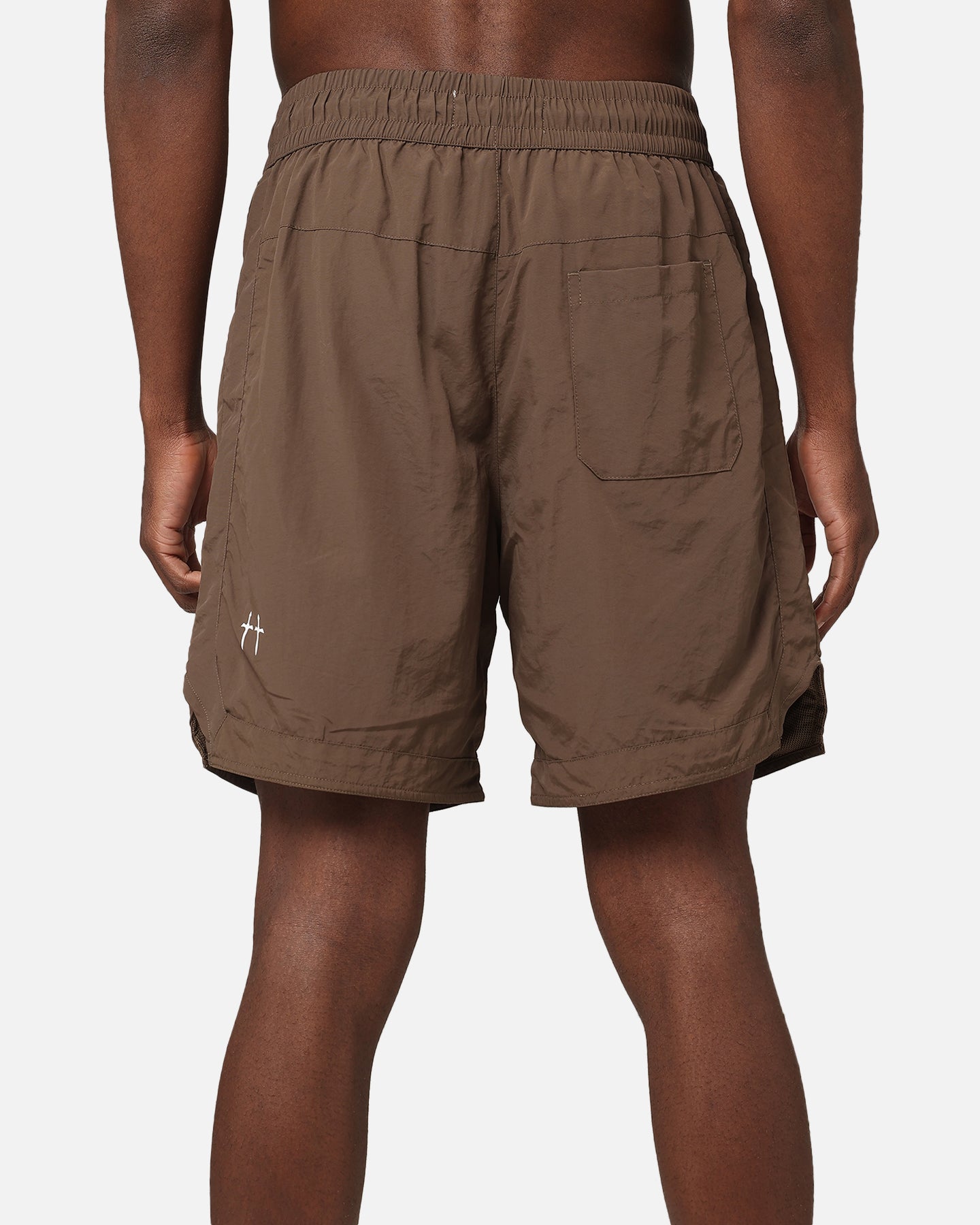 Saint Morta Gothic Nylon Shorts Chocolate