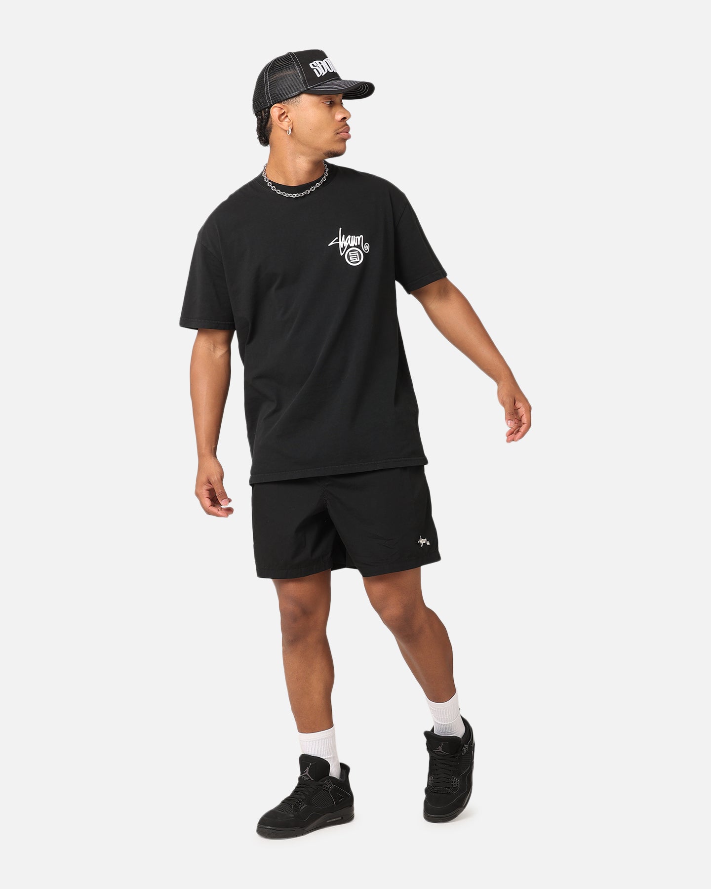 S Double Poplin Coast Boxer Shorts Black
