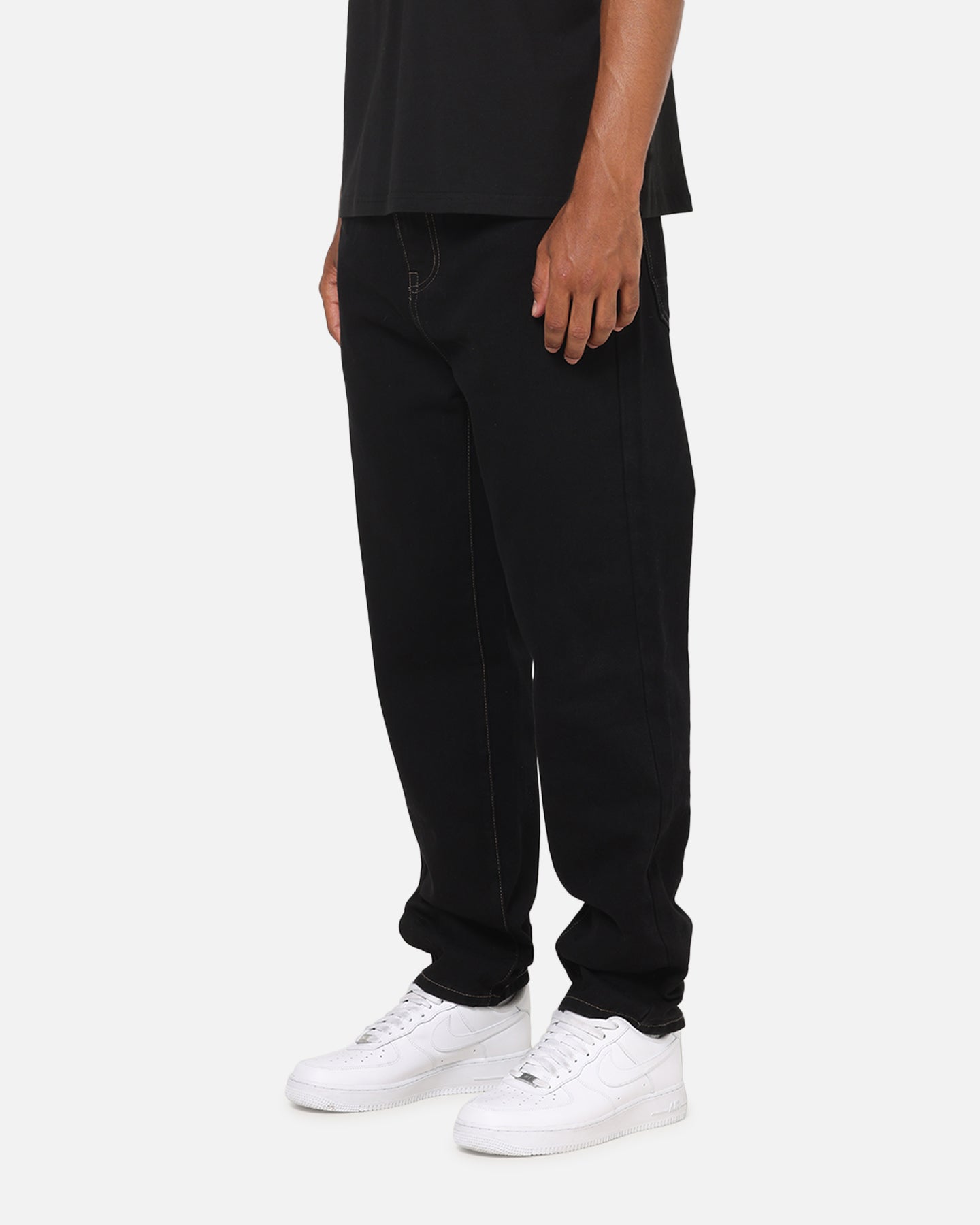 S Double Denim Standard Jeans Raw Black