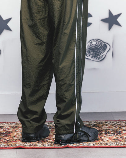 Carre Rally Panelled Nylon Joggers Khaki