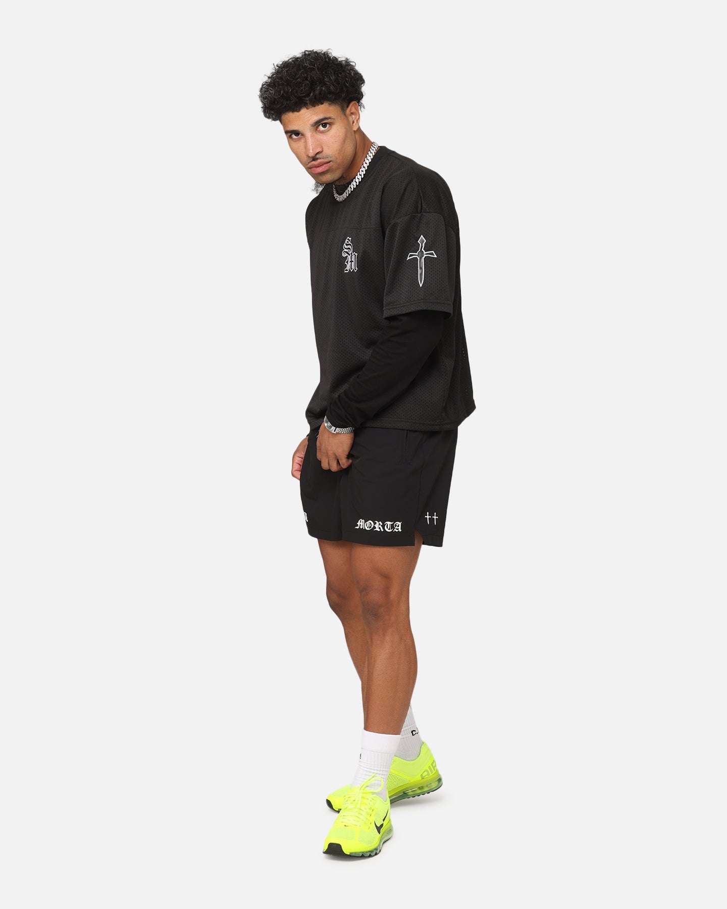 Saint Morta Gothic Training Shorts Black